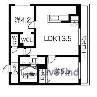 ララコム澄川【4階】の間取り