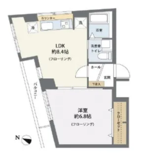 グリーンビュー白金【6階】の間取り