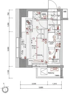 PREMIUM CUBE 大森【6階】の間取り