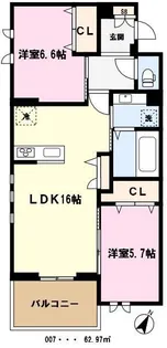 センカIII【3階】の間取り