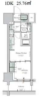 ONE ROOF RESIDENCE TAMACHI【5階】の間取り