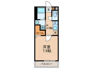 クオーレリッコ八幡南【1階】の間取り