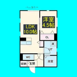 ATLAS KITAHARA WEST【3階】の間取り