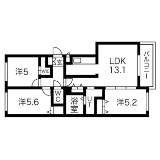北海道札幌市中央区南二条西26【マンション】の間取り