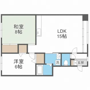 北海道札幌市西区西野九条8【アパート】の間取り