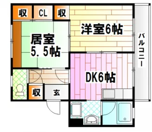 広島県広島市西区南観音7【マンション】の間取り