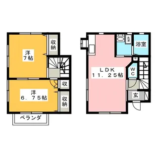 神奈川県平塚市入野【一戸建】の間取り