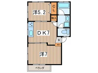 メゾンドキキ【2階】の間取り