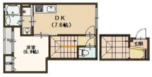 大阪府堺市堺区柏木町4【アパート】の間取り