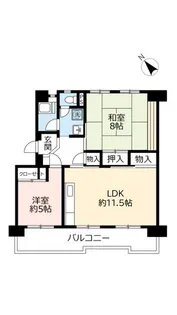 UR洛西新林北【4階】の間取り