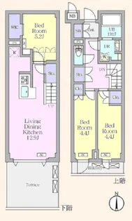 アジールコート 都立大学【1階】の間取り