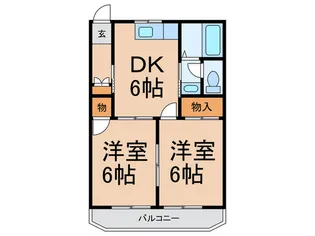 メゾンドフレ-ル【1階】の間取り