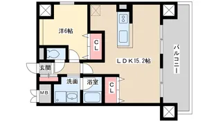 ウィスタリア三国【1階】の間取り