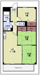 カーサ住之江公園【6階】の間取り