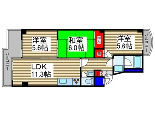 スカイマンション藤【5階】の間取り