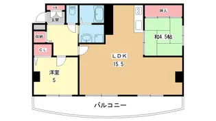 大阪府豊中市栗ケ丘町【マンション】の間取り