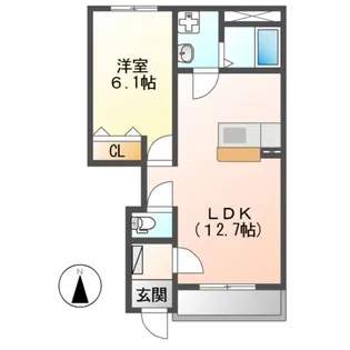 サンノーブル【1階】の間取り