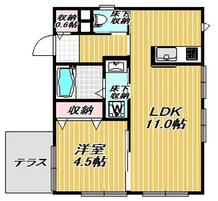 INCLINE【1階】の間取り