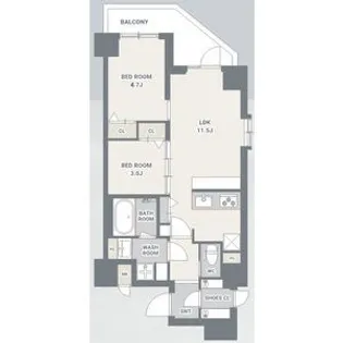 スプランディッド大島【6階】の間取り