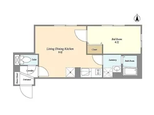 ウェルスクエアイズム下北沢WEST【1階】の間取り