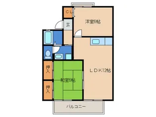 セジュール エスポアール【2階】の間取り