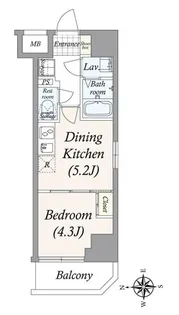 GRANPASEO清澄白河【2階】の間取り