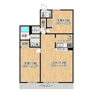 ガーデン・パサージュ・シユウ【2階】の間取り