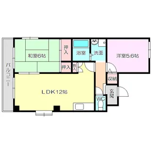 ジュネス堤【1階】の間取り