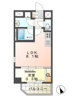 アイ・レジデンシーズ西条【5階】の間取り