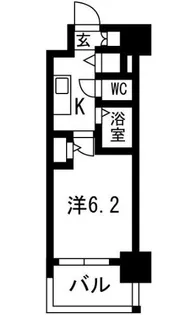 プレサンス名古屋STATIONビジュ【6階】の間取り