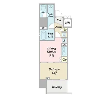 プライマル西大島小名木川【9階】の間取り