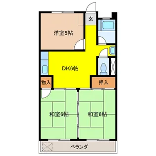 マンション高見【3階】の間取り