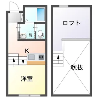 ラ・フィーネKUYAMA B棟【1階】の間取り