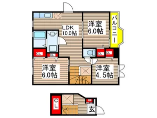 ルミエ-ルB【2階】の間取り