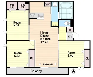 レ・セーナ上池袋【2階】の間取り