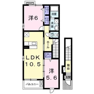 グッドリバーB【2階】の間取り