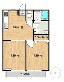 コーポTAKEDA【1階】の間取り