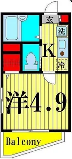 メルデイア梅島II【3階】の間取り