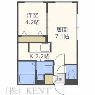 Chiaro琴似【1階】の間取り