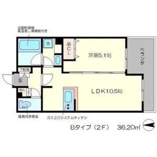 ヴィラ聖護院【2階】の間取り