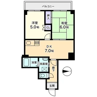 信開ウエラコート大領中【2階】の間取り