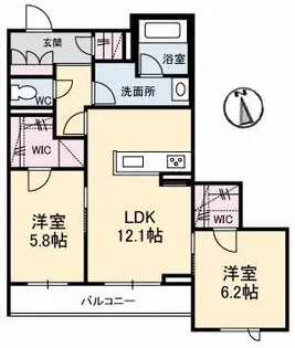 フローラ【3階】の間取り