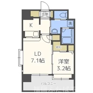 ネストピア唐人町駅前【9階】の間取り