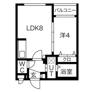 クローバー円山鳥居前【5階】の間取り