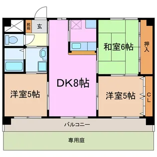 アイコート【1階】の間取り