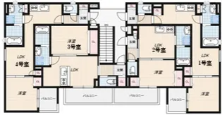 クリエオーレ東中浜【3階】の間取り