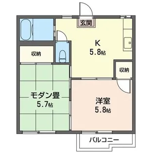 ゆうハイツC【2階】の間取り