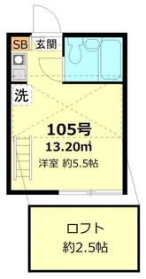 スカイピア笹塚【1階】の間取り