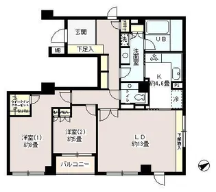 テラス笄町【4階】の間取り