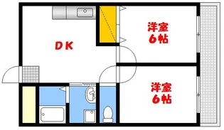 中広ハイム【3階】の間取り